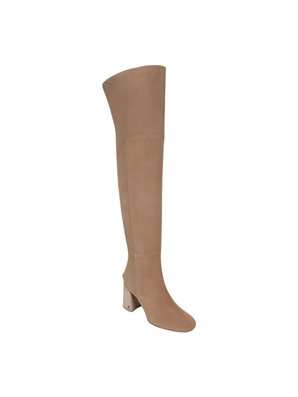Circus NY Women's Brigid Suede Over the Knee Block Heel Boots Light Tan Size 6